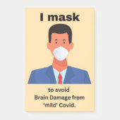 Ich maskiere um Hirnschäden zu vermeiden Post-it Klebezettel (Vorderseite)