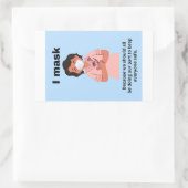 Ich maskiere, weil wir alle Set Papieraufkleber ha Rechteckiger Aufkleber (Tasche)