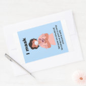 Ich maskiere, weil wir alle Set Papieraufkleber ha Rechteckiger Aufkleber (Umschlag)