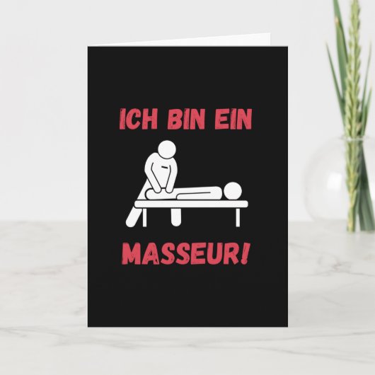 Ich massiere einen Masseur Karte (Vorderseite)