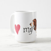 Ich  mein Basset-Hund Kaffeetasse (Vorderseite Links)