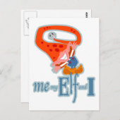 Ich, mein Elf und ich Postkarte (Vorne/Hinten)