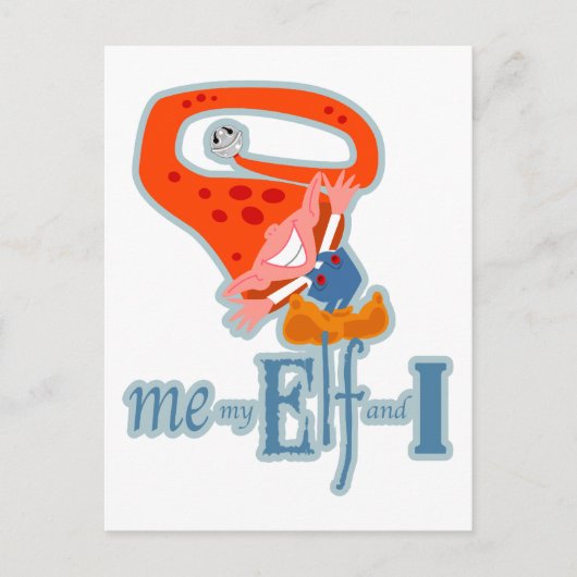 Ich, mein Elf und ich Postkarte (Vorderseite)