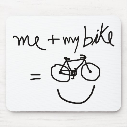 Ich & mein Fahrrad = Glück Mousepad (Vorne)