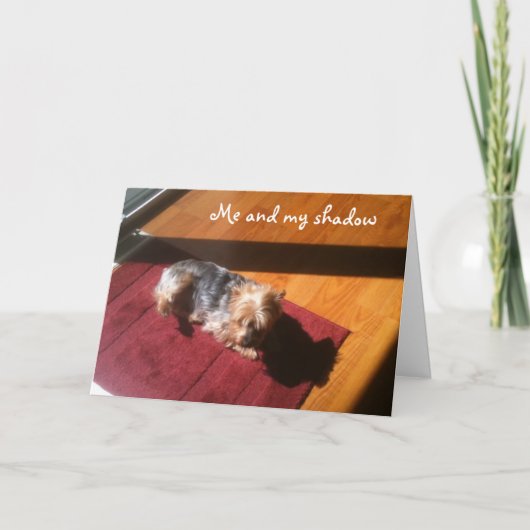 ICH/MEIN SCHATTEN WÜNSCHE UNS GLÜCKLICH BIRTHTAG KARTE (Vorderseite)