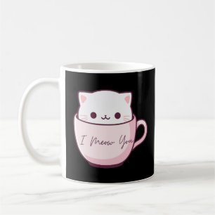Ich meine, du Niedlich Katze in Teacup Kaffeetasse