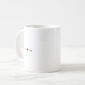 Ich ❤️ meine minimale Kaffeetasse  (Vorderseite Links)