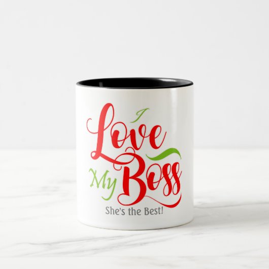 Ich meinen Boss Zweifarbige Tasse (Mittel)