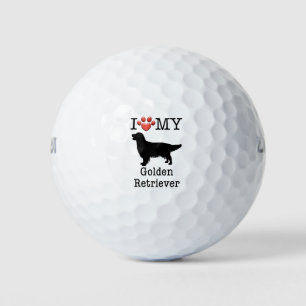 Ich  meinen Goldenen Retriever Golfball