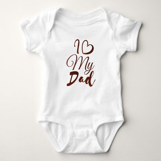 "Ich ❤️ meinen Vater: Ein herzliches Design" Baby Strampler (Vorderseite)