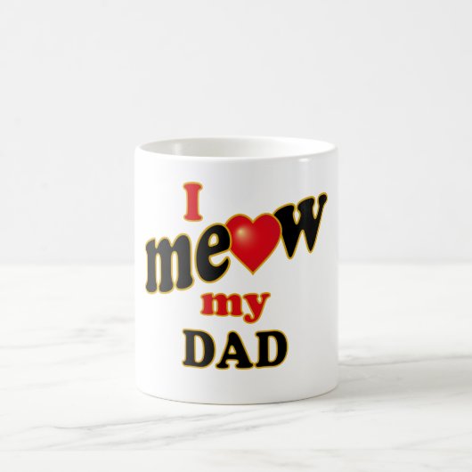 Ich Meow mein Vater Kaffeetasse (Mittel)