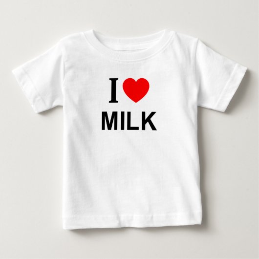 ICH ❤️ MILCH I LIEBE MILCH I HERZMILCH BABY T-SHIRT (Vorderseite)