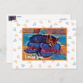 ICH MISS DICH, "Hugs zu schicken" Postkarte (Vorne/Hinten)