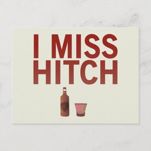 Ich Miss Hitch (dunkel auf hell) Postkarte (Vorderseite)