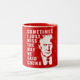 Ich Miss Trump Pro trump 2024 gegen Biden Zweifarbige Tasse