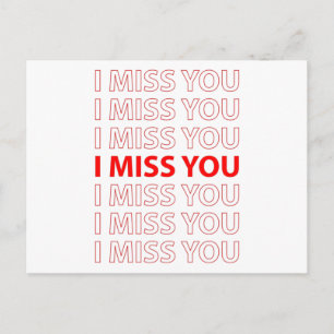 ICH MISSE DICH POSTKARTE
