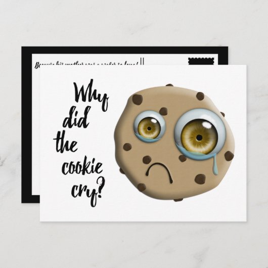 ICH MISSE DIR, DASS DU MUTTERKekse MACHST Postkarte (Vorne/Hinten)