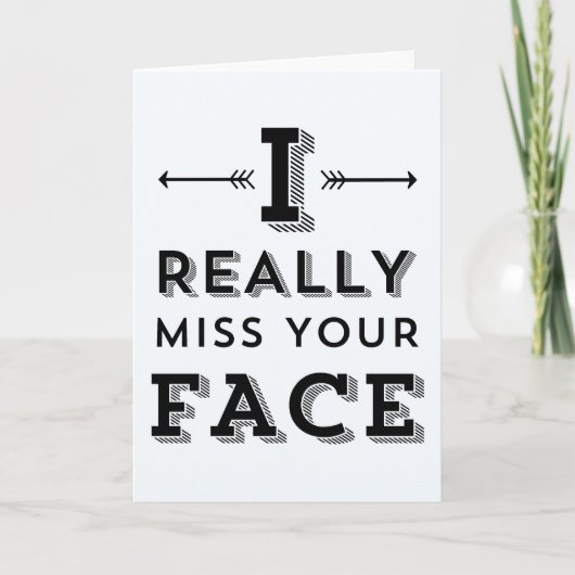 ICH MISSE IHR GESICHT WIRKLICH - KARTE (Vorderseite)
