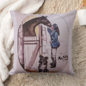 Ich mit Baby Racehorse Mare Jamie Kissen (Decke)