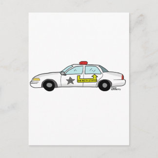 Ich mit dem Stupid-Logo auf der Polizeiwache Postkarte