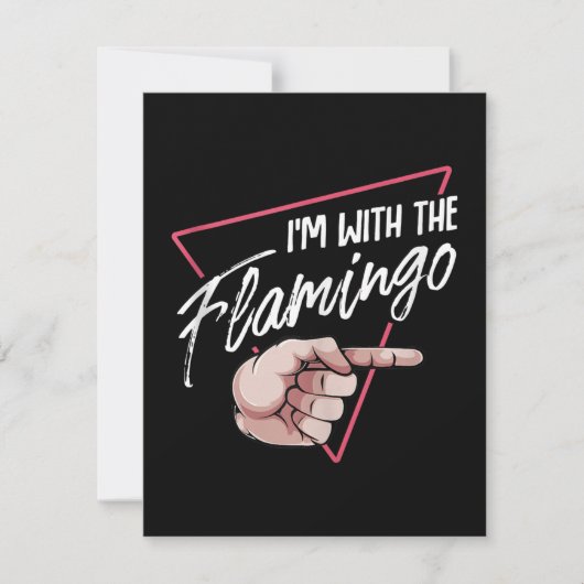 Ich mit Flamingo Halloween Matching Couple Costume Einladung (Vorderseite)