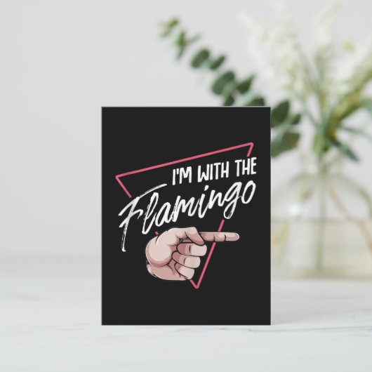 Ich mit Flamingo Halloween Matching Couple Costume Einladung (Stehend Vorderseite)