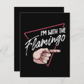 Ich mit Flamingo Halloween Matching Couple Costume Einladung (Vorne/Hinten)