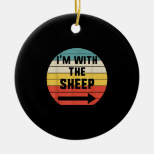 Ich mit Schafen Halloween Matching Couple Gift Keramik Ornament
