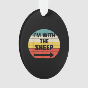 Ich mit Schafen Halloween Matching Couple Gift Ornament