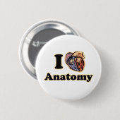 Ich möchte Anatomie Science Super Geek Teacher Button (Vorne & Hinten)