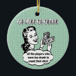 Ich möchte betrunkenen Bunco Spielern danken Keramik Ornament<br><div class="desc">Lustige Bunco Weihnachtsverzierung oder lustiger Bunco Preis. Hintergrund umfaßt eine grüne (Grün für das Bargeld, das Sie! gewannen), Farbe mit Pfefferminzaroma mit kleinen schwarzen Tupfen. Lustiger Bunco Witz sagt, dass "ich allen Spielern danken möchte, die zu betrunken waren, ihre Würfel zu zählen!". (Sie wissen, wem sie! sind), kann Hintergrundfarbe geändert...</div>