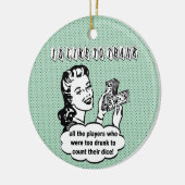Ich möchte betrunkenen Bunco Spielern danken Keramik Ornament (Links)