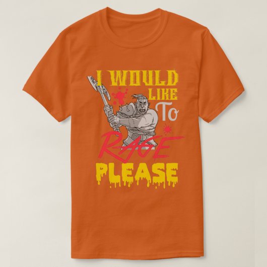 Ich möchte bitte wüten T-Shirt (Design vorne)