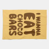 Ich möchte Choco Bars essen Geschirrtuch (Horizontal)