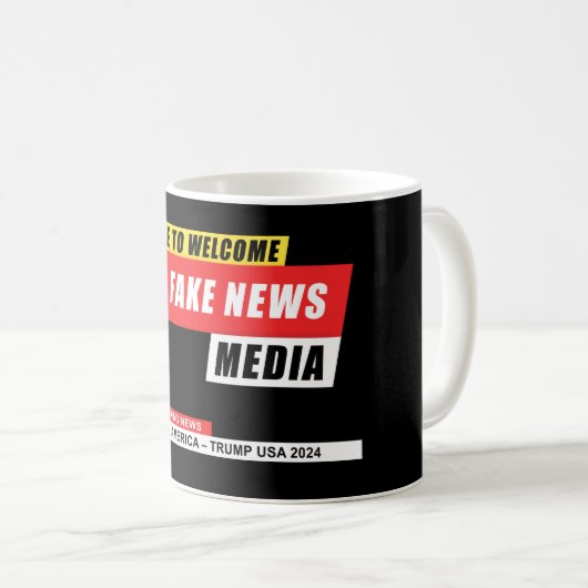 Ich möchte das Fake News Media Funny Trump begrüße Kaffeetasse (VorderseiteRechts)
