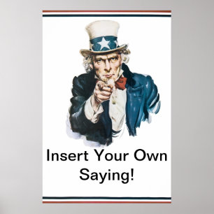 Ich möchte, dass Sie Ihren eigenen Spruch einfügen Poster