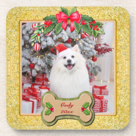 Ich möchte dir ein fröhliches Personalisiertes Hun Getränkeuntersetzer