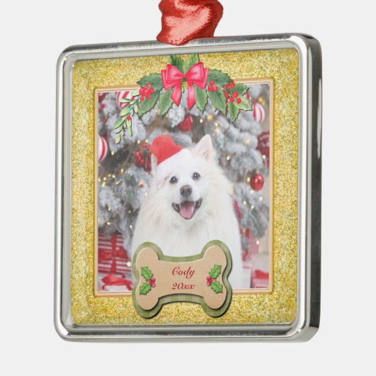 Ich möchte dir ein fröhliches Personalisiertes Hun Ornament Aus Metall (Links)