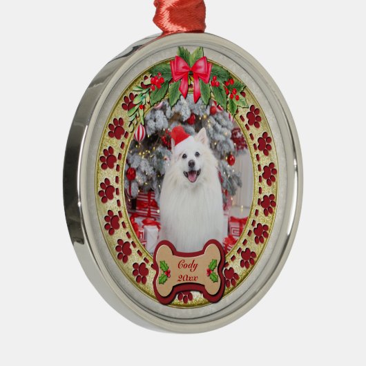 Ich möchte dir ein fröhliches Personalisiertes Hun Ornament Aus Metall (Rechts)