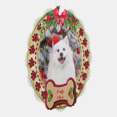 Ich möchte dir ein fröhliches Personalisiertes Hun Ornament Karte (Rechts)