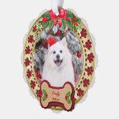 Ich möchte dir ein fröhliches Personalisiertes Hun Ornament Karte (Links)