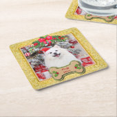 Ich möchte dir ein fröhliches Personalisiertes Hun Rechteckiger Pappuntersetzer (angewinkelt)