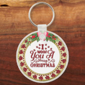 Ich möchte dir ein fröhliches Personalisiertes Hun Schlüsselanhänger (Rückseite)