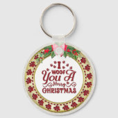 Ich möchte dir ein fröhliches Personalisiertes Hun Schlüsselanhänger (Rückseite)