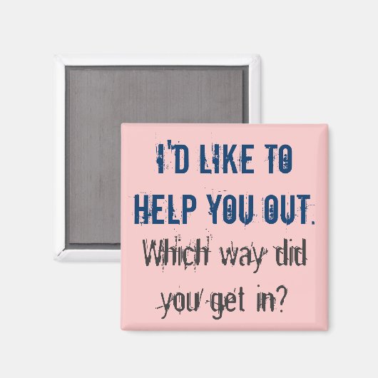 Ich möchte dir helfen magnet (Vorderseite/Rückseite)