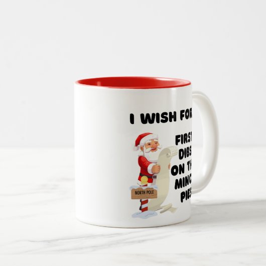 Ich möchte... Erste Dibs auf den Minenlöchern Zweifarbige Tasse (VorderseiteRechts)