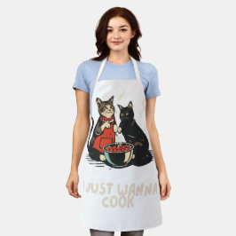 ICH MÖCHTE GERADE KATZEN UND KOCHLOWER KOCHEN SCHÜRZE