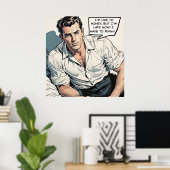 Ich möchte gerne das Romance Comic Poster der 50er (Heimbüro)