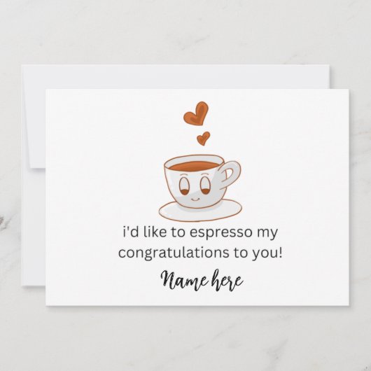 Ich möchte Ihnen meine Glückwünsche aussprechen un Ankündigung (Vorderseite)