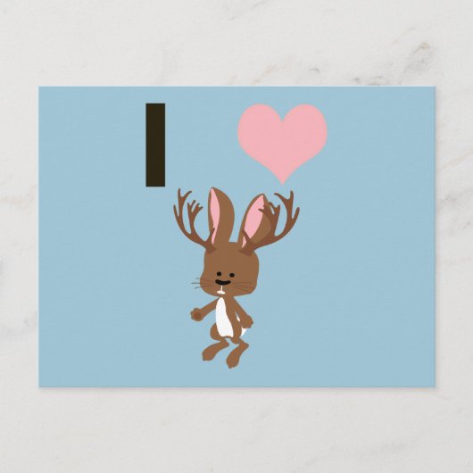 Ich möchte Jackalope Postkarte (Vorderseite)